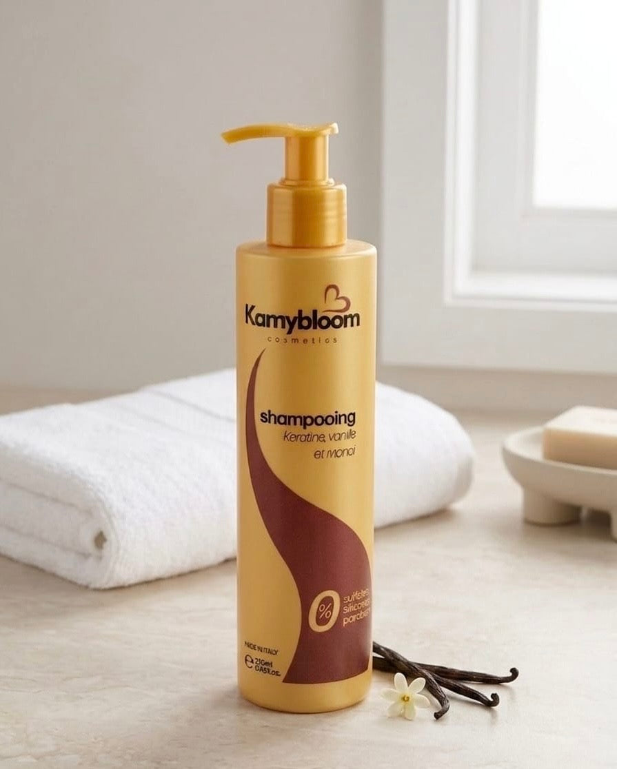 Shampooing Kératine, Vanille & Monoï